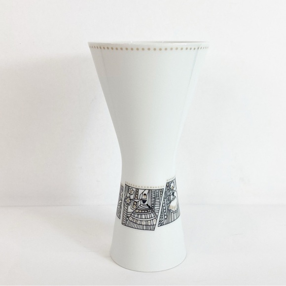 H&Co Selb Bavaria Germany Heinrich Vase 7" Folk Art Vintage 50s Mid Century MCM - Picture 1 of 15